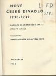 NOVÉ ČESKÉ DIVADLO 1930 - 1932
