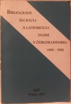 BIBLIOGRAFIE ŘECKÝCH A LATINSKÝCH STUDIÍ V ČESKOSLOVENSKU 1990-1992