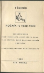TÝDENÍK ČIN ROČNÍK IV 1932-1933