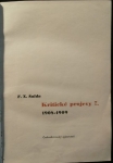 KRITICKÉ PROJEVY 7. 1908-1909