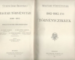 MAGYAR TÖRVÉNYTÁR 1000-1895. 1882-1883. ÉVI TÖRVÉNYCZIKKEK