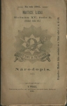 MATICE LIDU 1881 – NÁRODOPIS DÍL I.