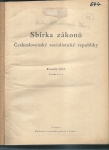 SBÍRKA ZÁKONŮ ČESKOSLOVENSKÉ SOCIALISTICKÉ REPUBLIKY