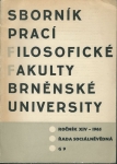 SBORNÍK PRACÍ FILOSOFICKÉ FAKULTY BRNĚNSKÉ UNIVERSITY