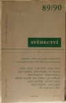 SVĚDECTVÍ 89/90