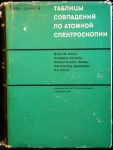 TABLICY SOVPADĚNIJ PO ATOMNOJ SPEKTROSKOPII